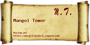 Mangol Tomor névjegykártya